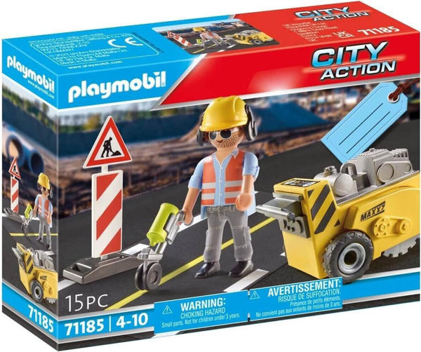 Playmobil Bauarbeiter mit Kantenfräser (71185)