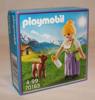 Playmobil onderfigur Milka Bäuerin mit Zieglein (70163)