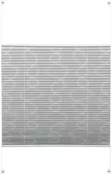Gardinia EASYFIX Plissee Dekor mit 2 Bedienschienen Curl grau 100x130cm