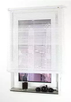 Liedeco PVC-Jalousie Lamellen 25mm (60x220cm) wei&szlig;