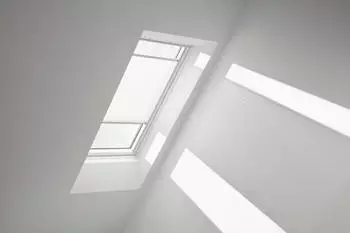 Velux Plissee Uni Wei&szlig; 1016 Faltstore, 94x160cm P10), GGU,Manuell,wei&szlig;e Schiene