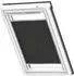 Velux Wabenplissee Uni schwarz 1047, 55 x 78 cm, Aluminiumschiene, GGU, Manuell