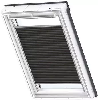 Velux Wabenplissee Uni schwarz 1047, 55x84cm Y21), Aluminiumschiene,GGU,Manuell