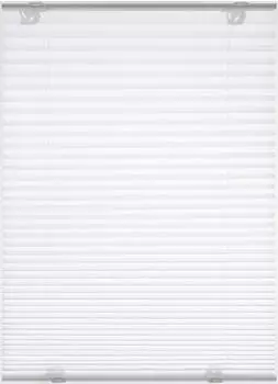 Gardinia Plissee Solo mit Saugn&auml;pfen wei&szlig; 90x130cm