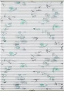 Gardinia Plissee Concept zum Klemmen Flowers and Plants Zweig 80x210cm