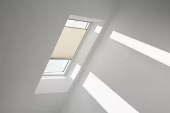 Velux Plissee Uni Sand 1259 Faltstore, 134x160cm UK10), GGU,Manuell,wei&szlig;e Schiene