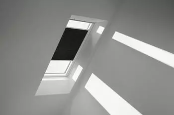 Velux Wabenplissee Uni schwarz 1047, 78x160cm MK10), GGU,Solar,wei&szlig;e Schiene