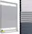 Woltu Klemmfix-Doppelplissee 85x220cm grau-weiß