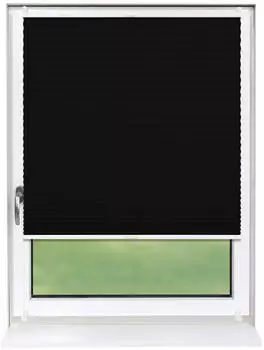 Deco-Raum Basic ohne Bohren 100x150cm Schwarz Blickdicht Klemmfix