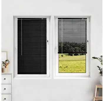 Victoria M. Aluminium-Jalousie mit Klemmclips 130x220cm schwarz