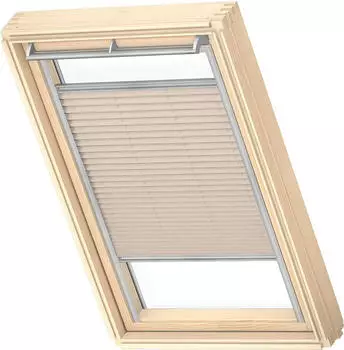 Velux Plissee Uni Sand 1259 Faltstore, 94x118cm P06), Aluminiumschiene,GGU,Manuell