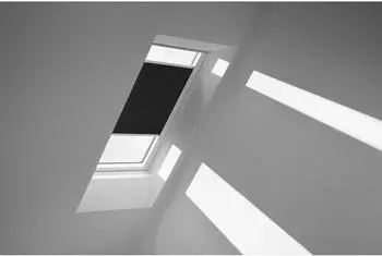 Velux Wabenplissee Uni schwarz 1047, 55x118cm CK06), GGU,Manuell,wei&szlig;e Schiene