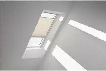 Velux Plissee Uni Sand 1259 Faltstore, 114x98cm S04), GGU,Manuell,wei&szlig;e Schiene