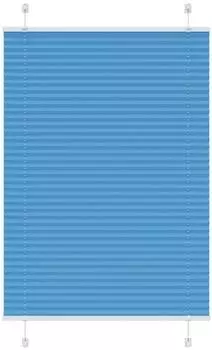 vidaXL Plissee 100x100cm, Stoffbreite 99,4cm, blau, Polyester (4015177)