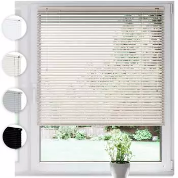Sonello Klemmfix-Aluminium-Jalousie 90x220cm creme