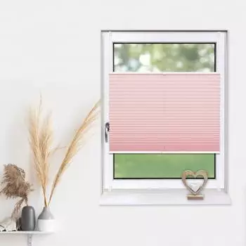Deco-Raum Basic ohne Bohren 40x150cm Rosa Blickdicht Klemmfix