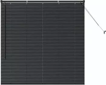 vidaXL Jalousie schwarz 130x125cm Aluminium