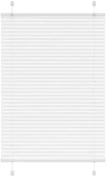 vidaXL Plissee wei&szlig; 100x100cm, Stoffbreite 99,4cm, Polyester (4015483)