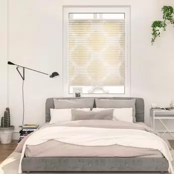 Lichtblick Plissee Klemmfix &bdquo;Stripy Boho Drop India" blickdicht, beige, 45x130cm (73043924-0)
