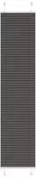 vidaXL Plissee Schwarz 50x200 cm Stoffbreite 49,4 cm Polyester