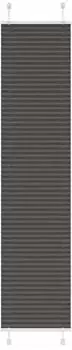 vidaXL Plissee schwarz 50x200cm, Stoffbreite 49,4cm, Polyester (4015150)