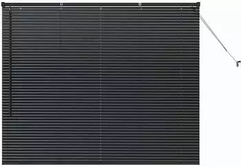 vidaXL Jalousie manuell, Aluminium, schwarz, 130x160cm
