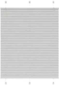 vidaXL Plissee hellgrau 110x100cm, Polyester (4015332)