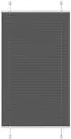 vidaXL Plissee Schwarz 80x150 cm Stoffbreite 79,4 cm Polyester