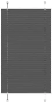 vidaXL Plissee schwarz 80x150cm, Stoffbreite 79,4cm, Polyester (4015139)