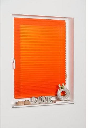 K-home Klebe-Plissee Como (50 x 130 cm) orange