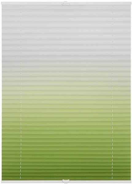 Lichtblick Klemmfix-Faltstore mit Farbverlauf (70 x 130 cm) grün/weiß
