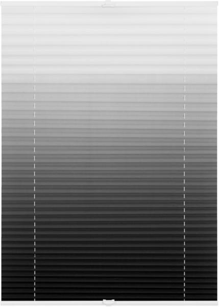 Lichtblick Klemmfix-Faltstore mit Farbverlauf (110 x 130 cm) grau/weiß
