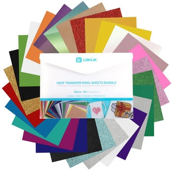 LOKLiK Heat Transfer Vinyl Material Bundle Gestaltungsset