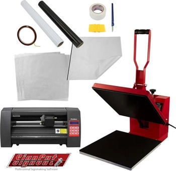 MonsterShop Transferpresse Hitzepresse 38cm Sublimation & Vinyl Schneideplotter 360mm im Set (210963)