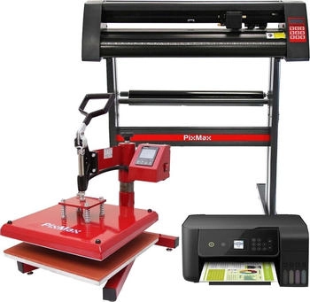 MonsterShop 38cm Transferpresse Hitzepresse 72cm Schneideplotter Plotter SignCut mit Drucker (10565)