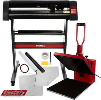 MonsterShop Transferpresse 38cm Hitzepresse Sublimation Vinyl Schneideplotter 720mm im Set (9120)