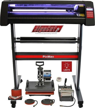 MonsterShop Vinyl Schneideplotter LED Plotter 5 in 1 Transferpresse Hitzepresse Software