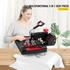 VEVOR Transferpresse 5 in 1 T-Shirt Druckmaschine 29 x 38cm Transferpresse 1000 W 50 HZ Textilpresse Druckmaschine mit 1,5 m Kabellänge für Übertragung von Mustern auf T-Shirts, Kappen Becher rot