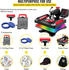 VEVOR Transferpresse 5 in 1 T-Shirt Druckmaschine 29 x 38cm Transferpresse 1000 W 50 HZ Textilpresse Druckmaschine mit 1,5 m Kabellänge für Übertragung von Mustern auf T-Shirts, Kappen Becher rot