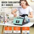VEVOR Tumbler-Hitzepresse und Sublimationsbecher, Tumbler-Presse-Set mit 8 Stk. 567 g Blanko-Bechern, Tassenpresse für 312-850 g Tumbler, mit Wärmeübertragungspapier, Handschuhen, Klebeband
