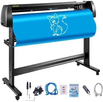 VEVOR Vinyl Schneideplotter Vinyl Schneideplotter 1350 mm Slogan Schneideplotter Desktop Maschine mit der Software Schneideplotter (71677-0)