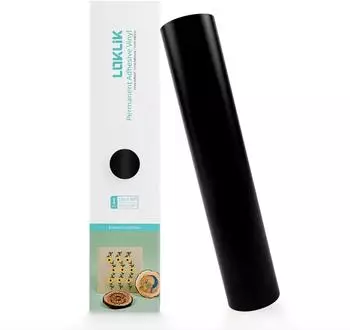 LOKLiK Permanent Adhesive Vinyl Glossy Schwarz 30.5 x 180 cm (SG-JST-0354-US-L-B2B)