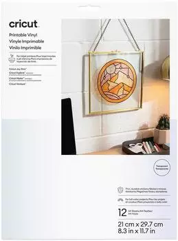 Cricut Bedruckbares Vinyl A4 12 Blatt (transparent)