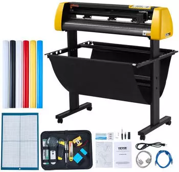 VEVOR Vinyl-Schneidemaschine 870 mm Max Papierzufuhr Schneideplotter automatische Kamera Kontur Schneiden LCD-Bildschirm Drucker mit Stand