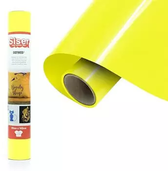 Siser Fluo Transferfolie Folie Schnittbreite 30cm Gelb (1FPSPU+FGI-3001)