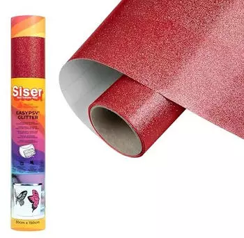 Siser selbstklebende Glitzerfolie Ziegel-Rot (1FEPSVGL-BKR-3015)
