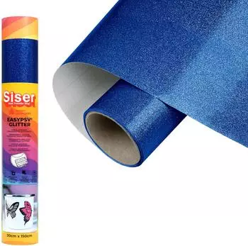 Siser selbstklebende Glitzerfolie Marineblau (1FEPSVGL-MB-3015)