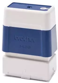 Brother 1438 - Stempel - vorgetränkt - Blau - Benutzerdefinierter Text - 14 x 38 mm (Packung mit 12) (PR1438E6P)