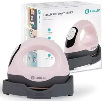 LOKLiK ImPress Mini 3 Heizpresse, kompakt, pastellrosa