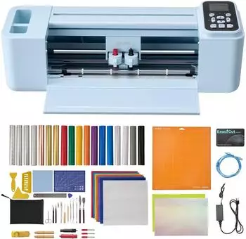 VEVOR Vinylschneidemaschine 30 cm Schneideplotter/Plottermaschine mit Steuerung (Knopf/Bildschirm) Kompatibel mit Mac/Windows/Android/iOS